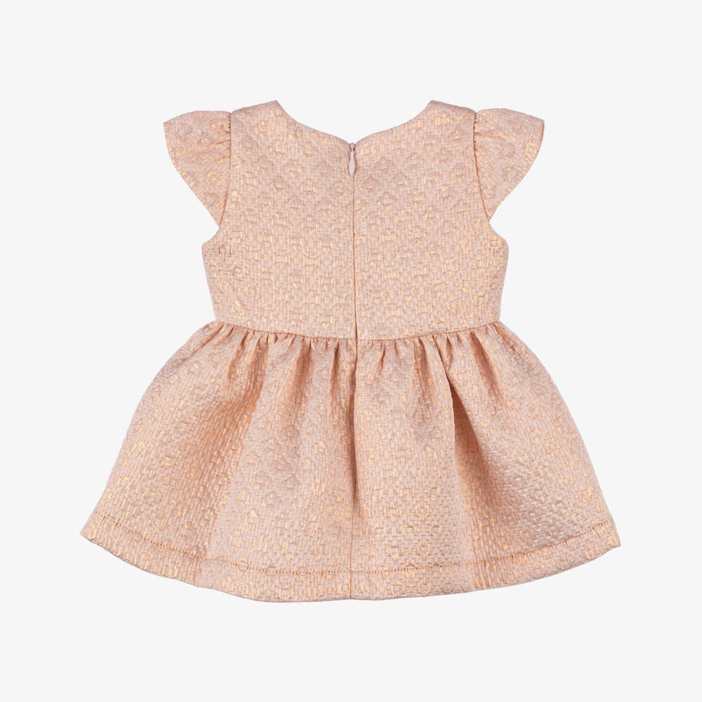 Angel's Face-Girls Rose Gold Jacquard Gown | Childrensalon Outlet
