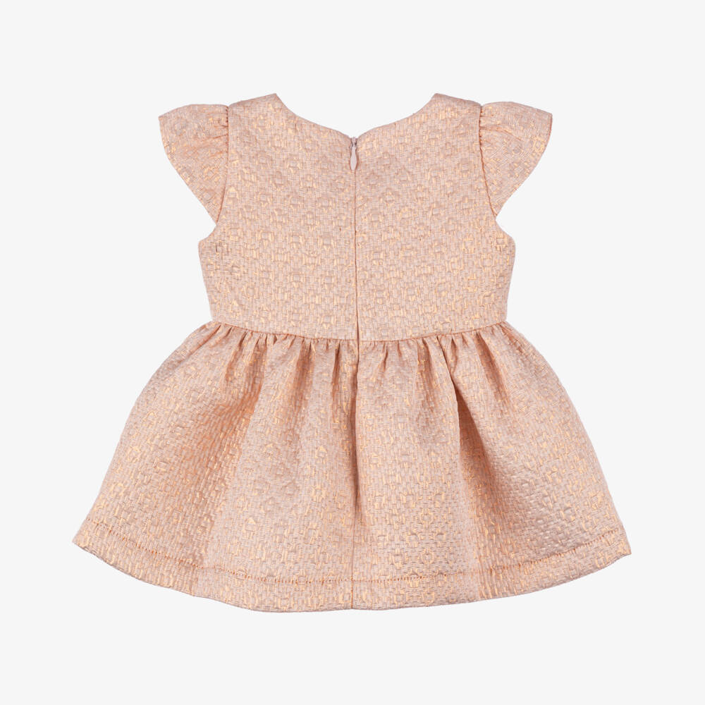 Angel's Face-Girls Rose Gold Jacquard Gown | Childrensalon Outlet