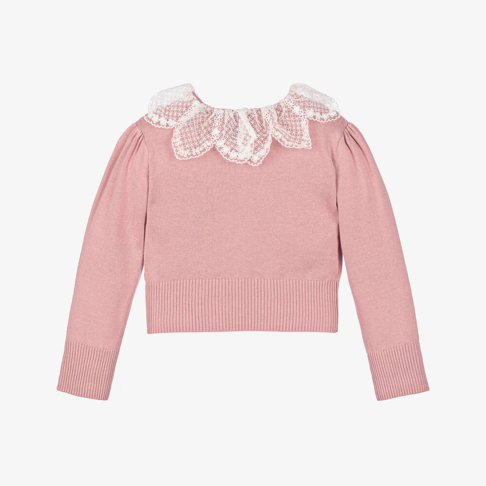 Angel's Face-Girls Rose Lace Collar Jumper | Childrensalon Outlet