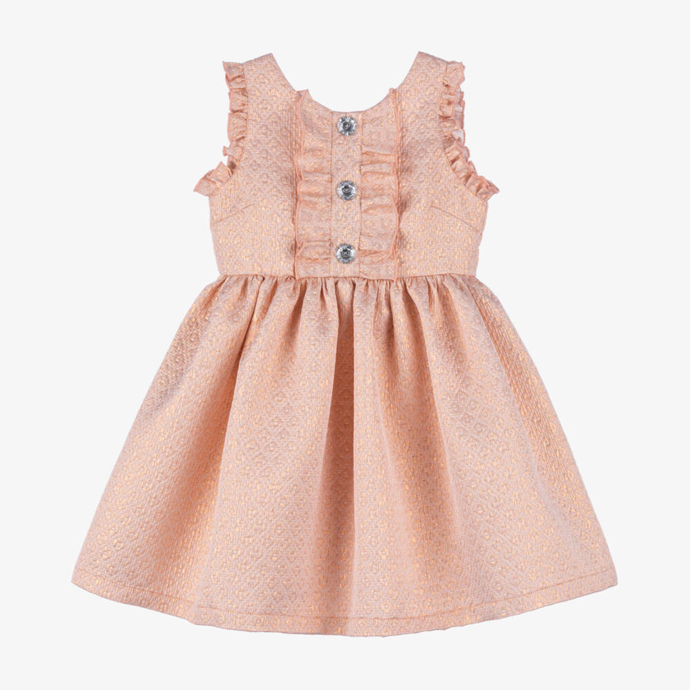 Angel's Face-Платье из жаккарда розового оттенка для девочек | Childrensalon Outlet