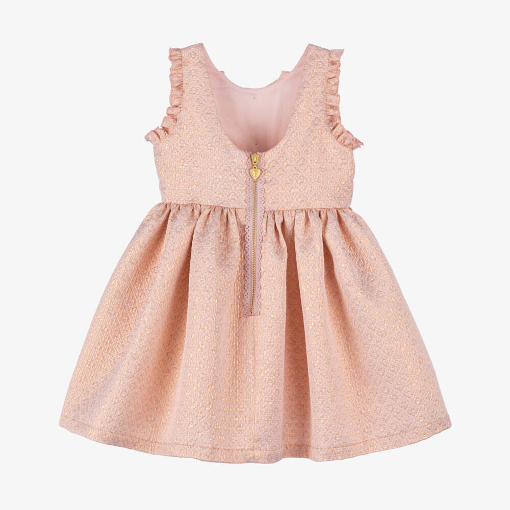 Angel's Face-Платье из жаккарда розового оттенка для девочек | Childrensalon Outlet