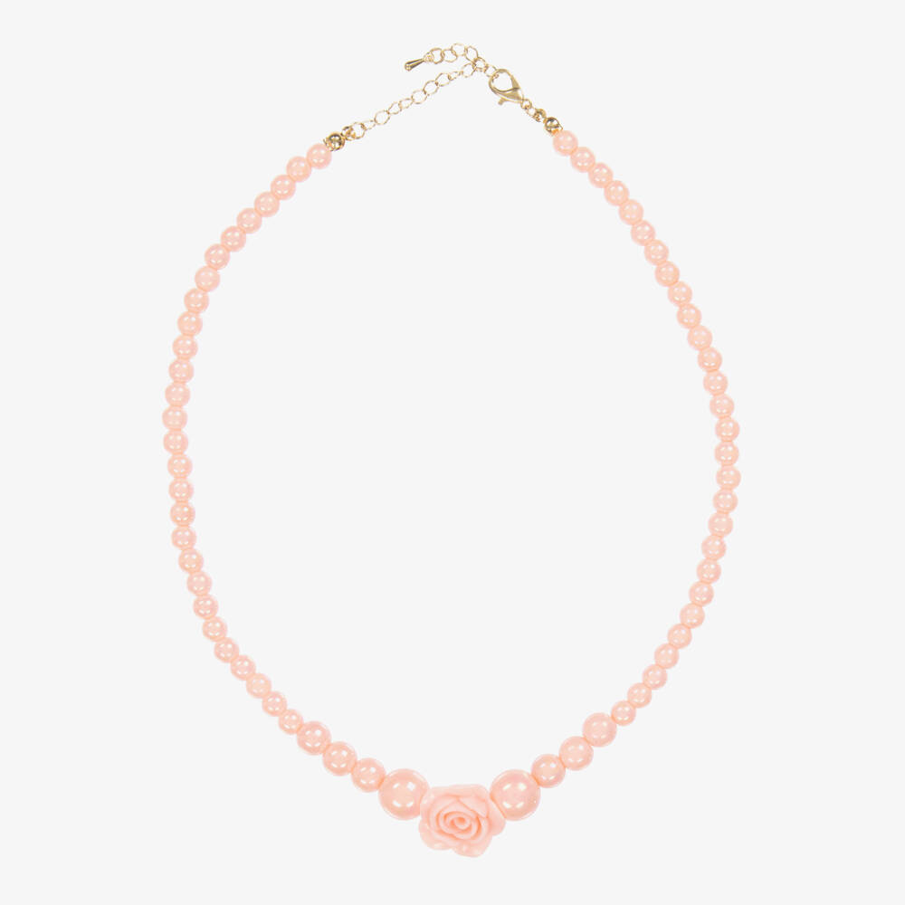 Angel's Face-Girls Rosy Blush Bead Necklace | Childrensalon Outlet