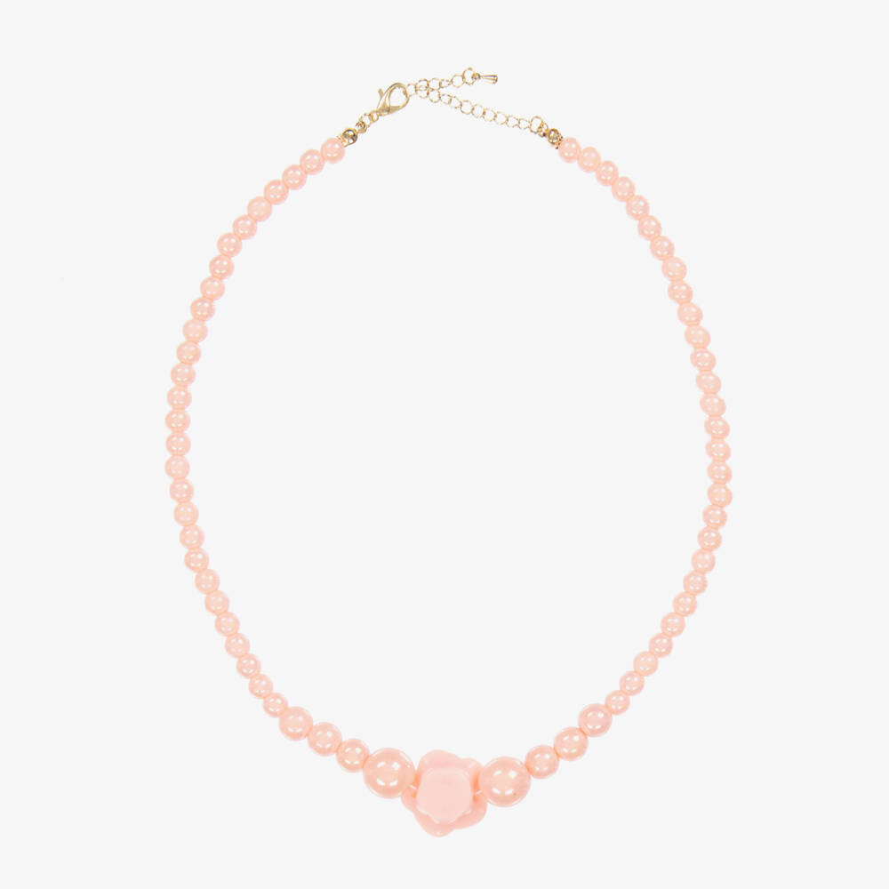 Angel's Face-Girls Rosy Blush Bead Necklace | Childrensalon Outlet