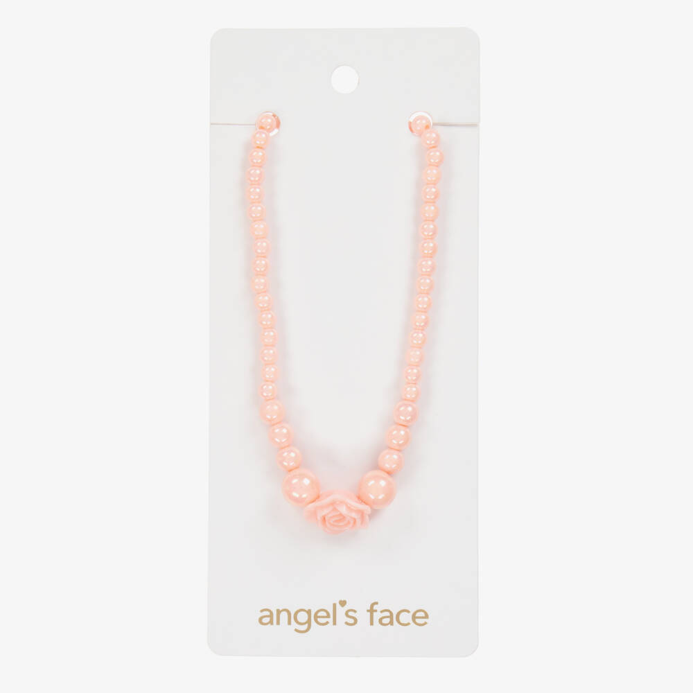 Angel's Face-Girls Rosy Blush Bead Necklace | Childrensalon Outlet