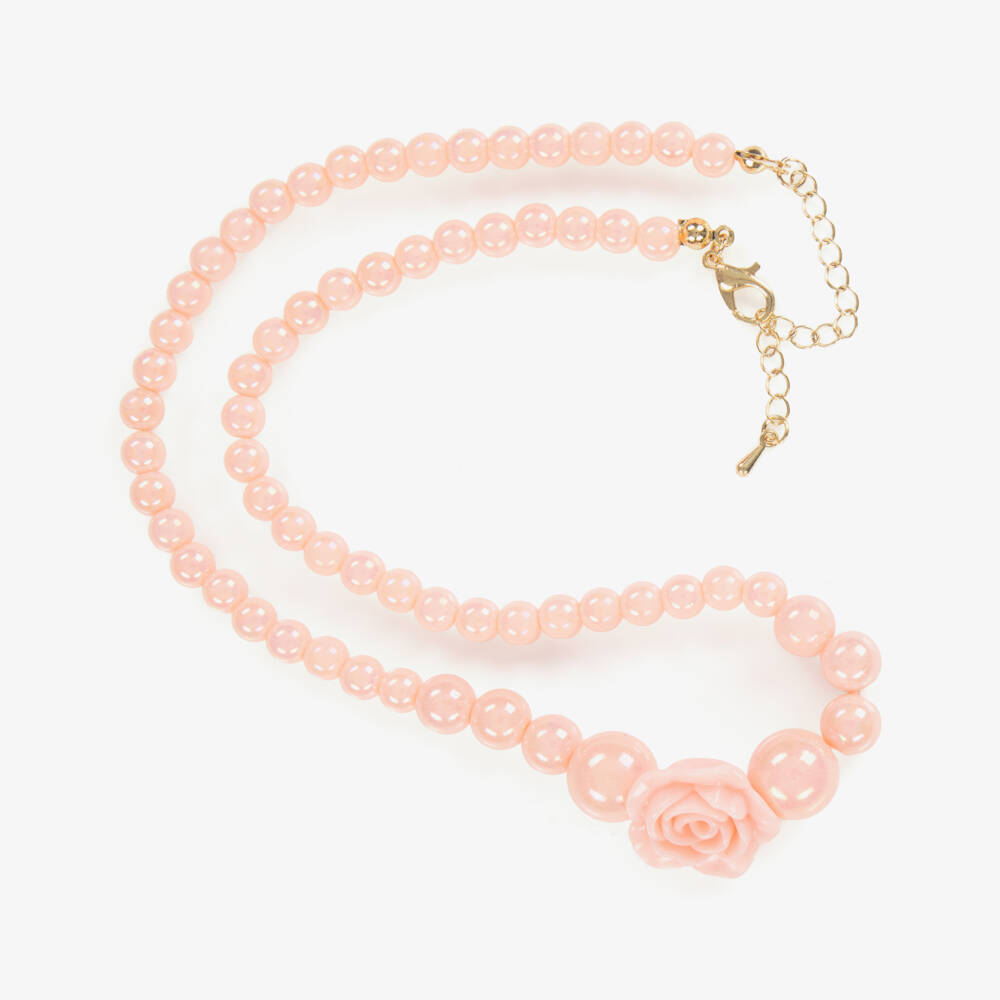 Angel's Face-Girls Rosy Blush Bead Necklace | Childrensalon Outlet