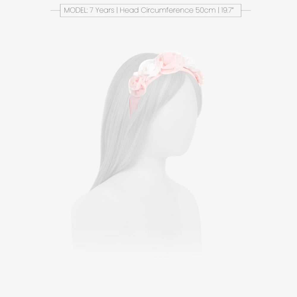 Angel's Face-Girls Rosy Tulle Floral Headband | Childrensalon Outlet