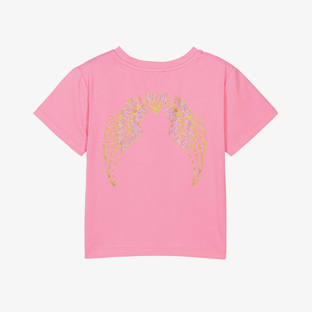 Angel's Face-Girls Shimmering Pink Angel Tee | Childrensalon Outlet