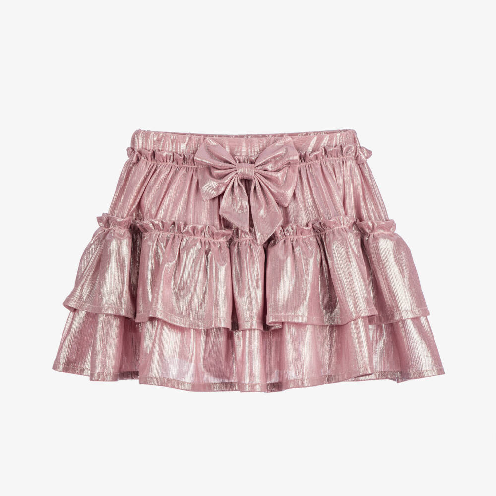 Angel's Face-Girls Shimmering Pink Ruffle Skirt | Childrensalon Outlet