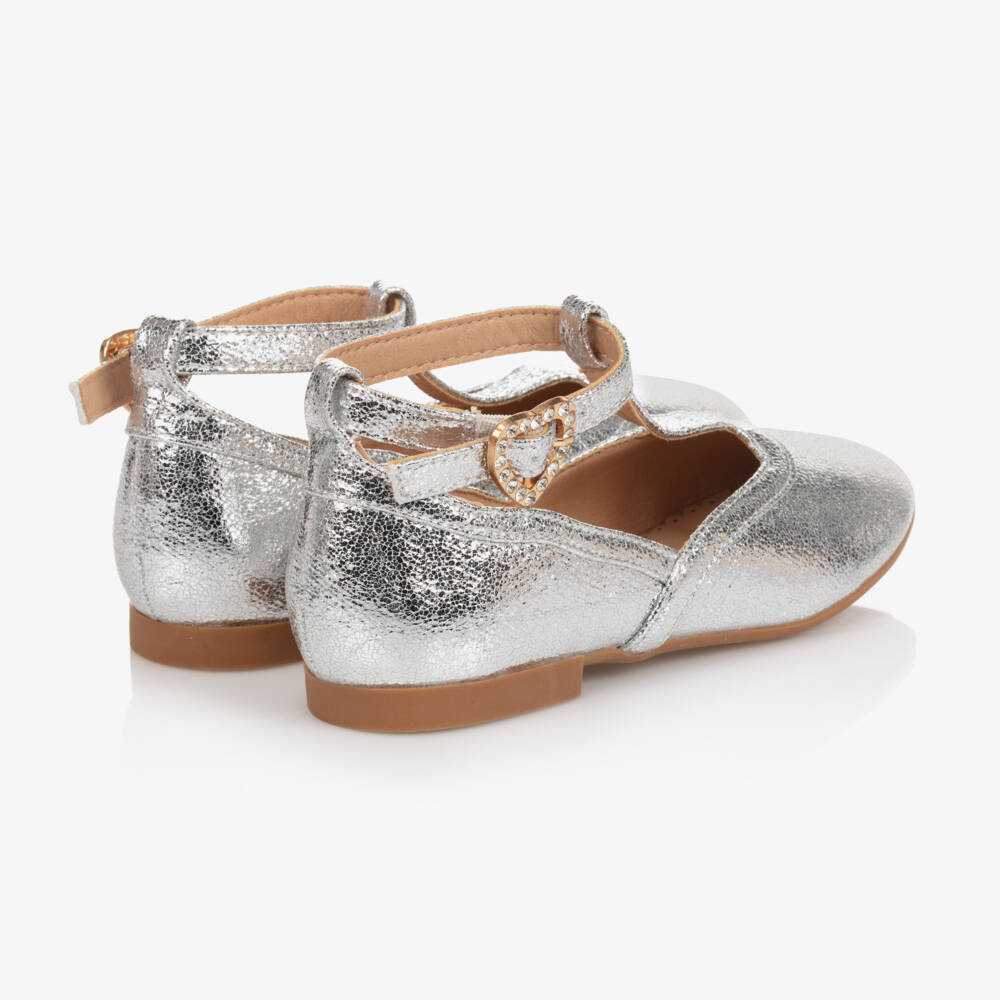 Angel's Face-Girls Silver Metallic T-Bar Shoes | Childrensalon Outlet