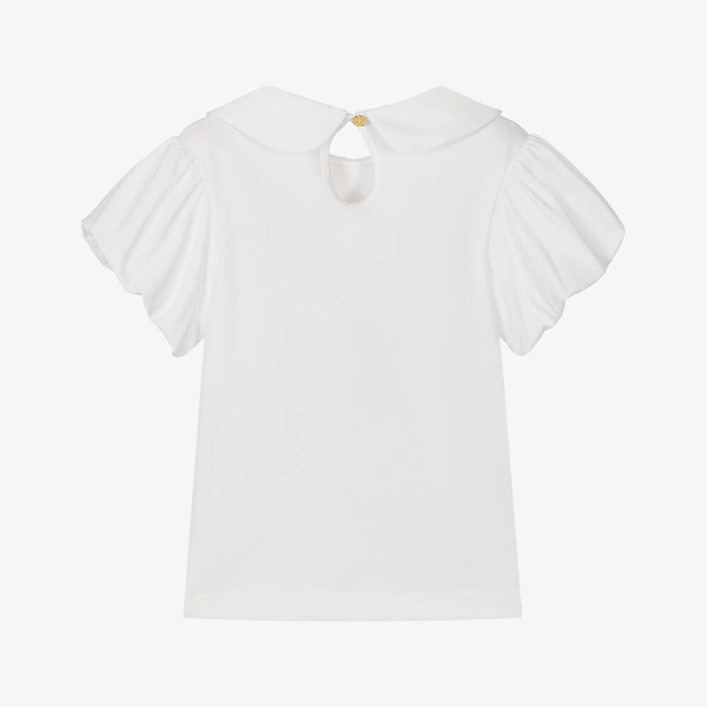 Angel's Face-Girls Snowdrop Cotton Bow Top | Childrensalon Outlet