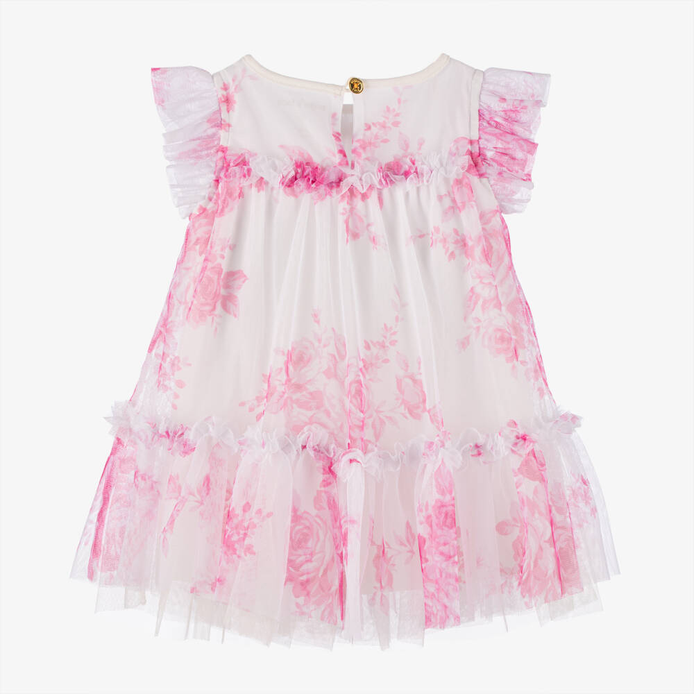 انجلز فيس-فستان تول مزين بزهور الثلج للبنات | Childrensalon Outlet