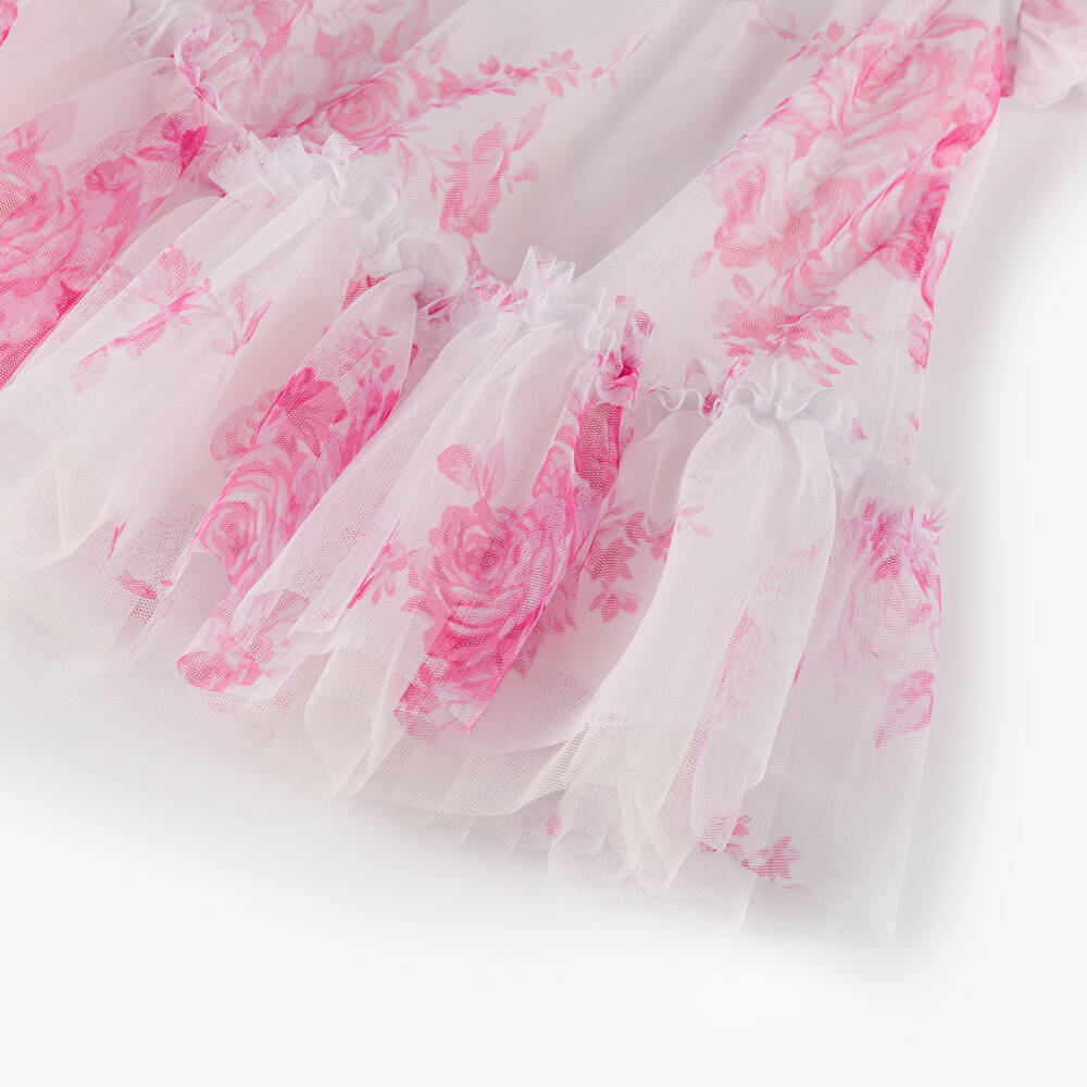 انجلز فيس-فستان تول مزين بزهور الثلج للبنات | Childrensalon Outlet