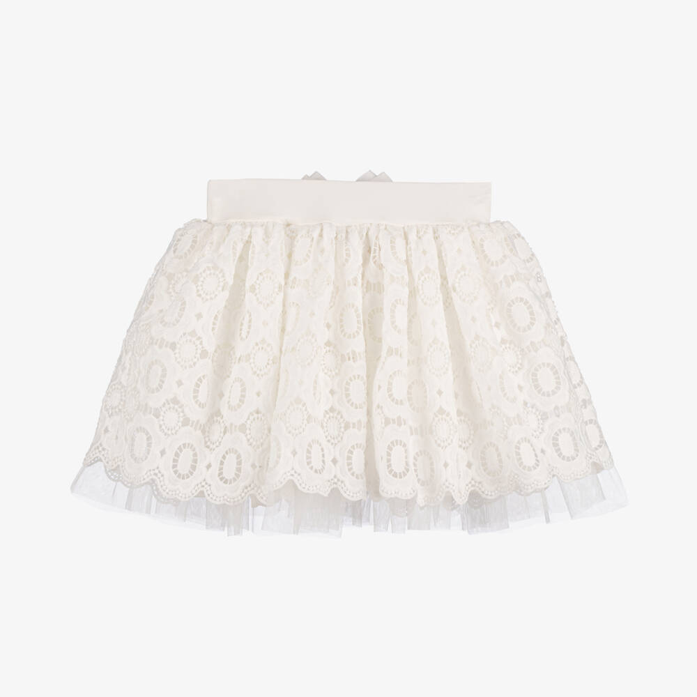 Angel's Face-Юбка из кружева Snowdrop с бантом для девочек | Childrensalon Outlet