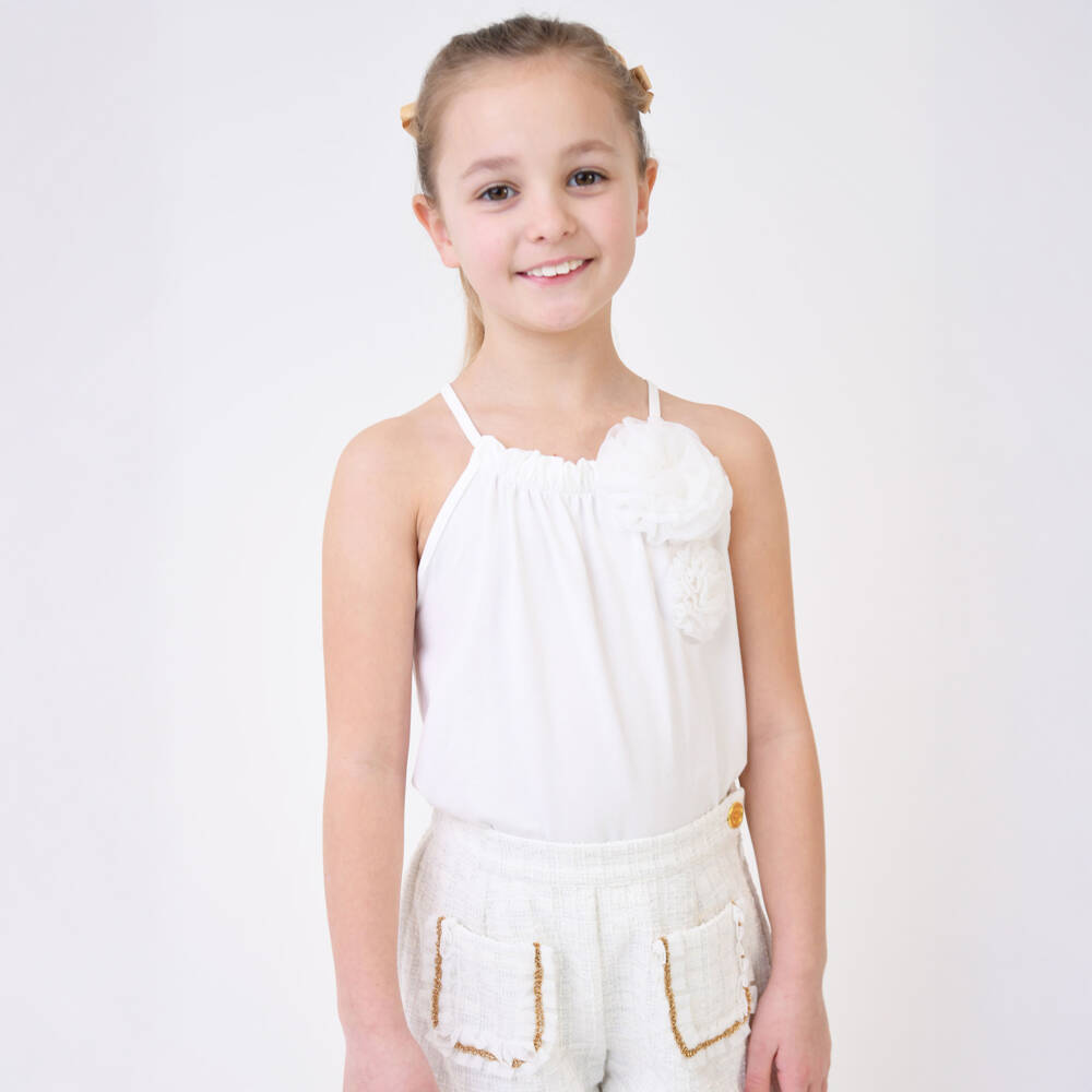 Angel's Face-Girls Snowdrop Tulle Flower Top | Childrensalon Outlet