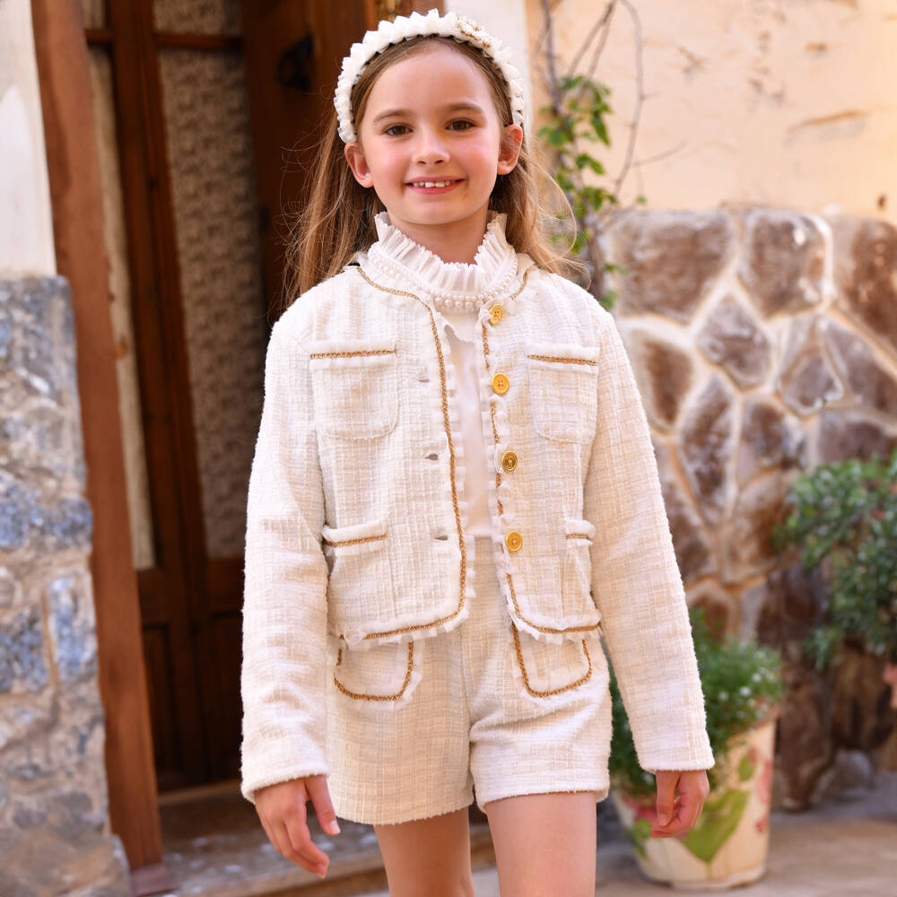 Angel's Face-Girls Snowdrop Tweed Blazer | Childrensalon Outlet