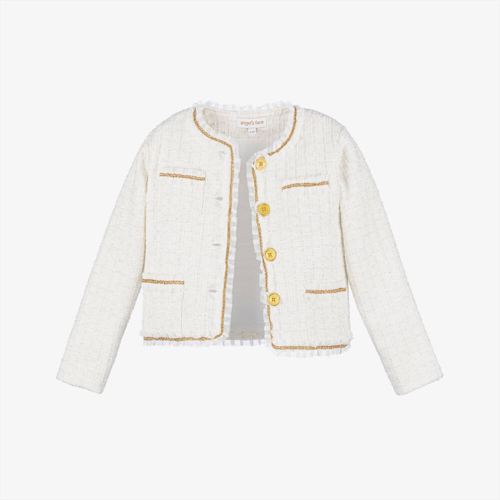Angel's Face-Girls Snowdrop Tweed Blazer | Childrensalon Outlet