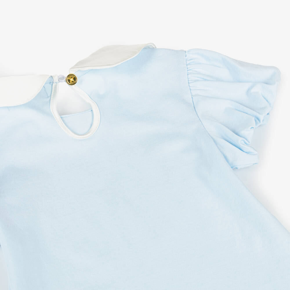 Angel's Face-Girls Soft Blue Bow Adorned Top | Childrensalon Outlet