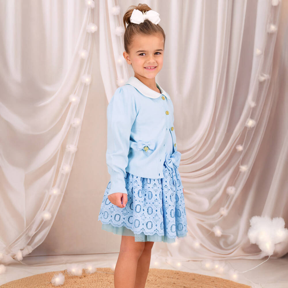Angel's Face-Girls Soft Blue Knit Sweater | Childrensalon Outlet