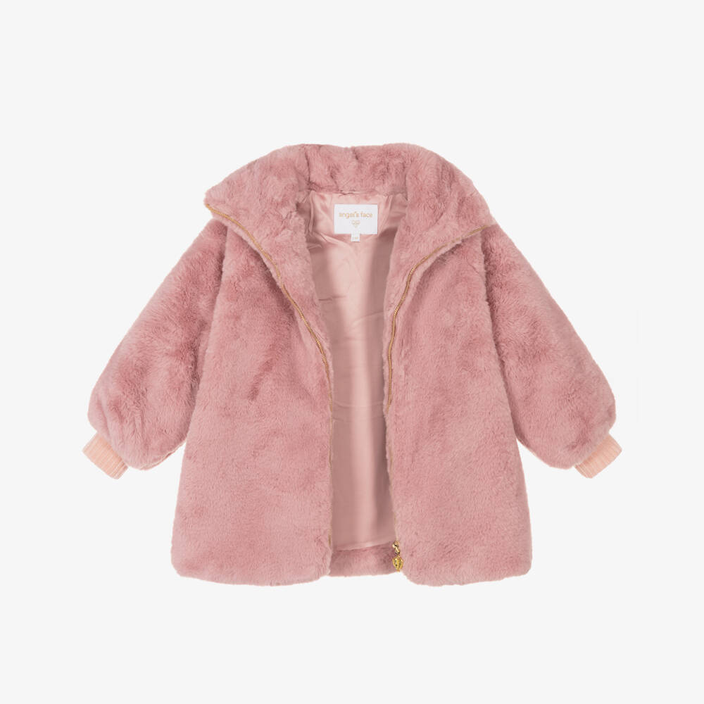 Angel's Face-Girls Soft Pink Fur Jacket | Childrensalon Outlet