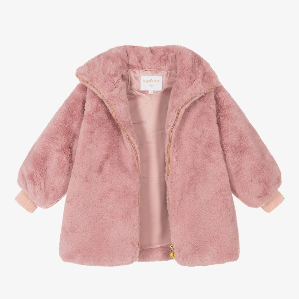 Angel's Face-Girls Soft Pink Fur Jacket | Childrensalon Outlet