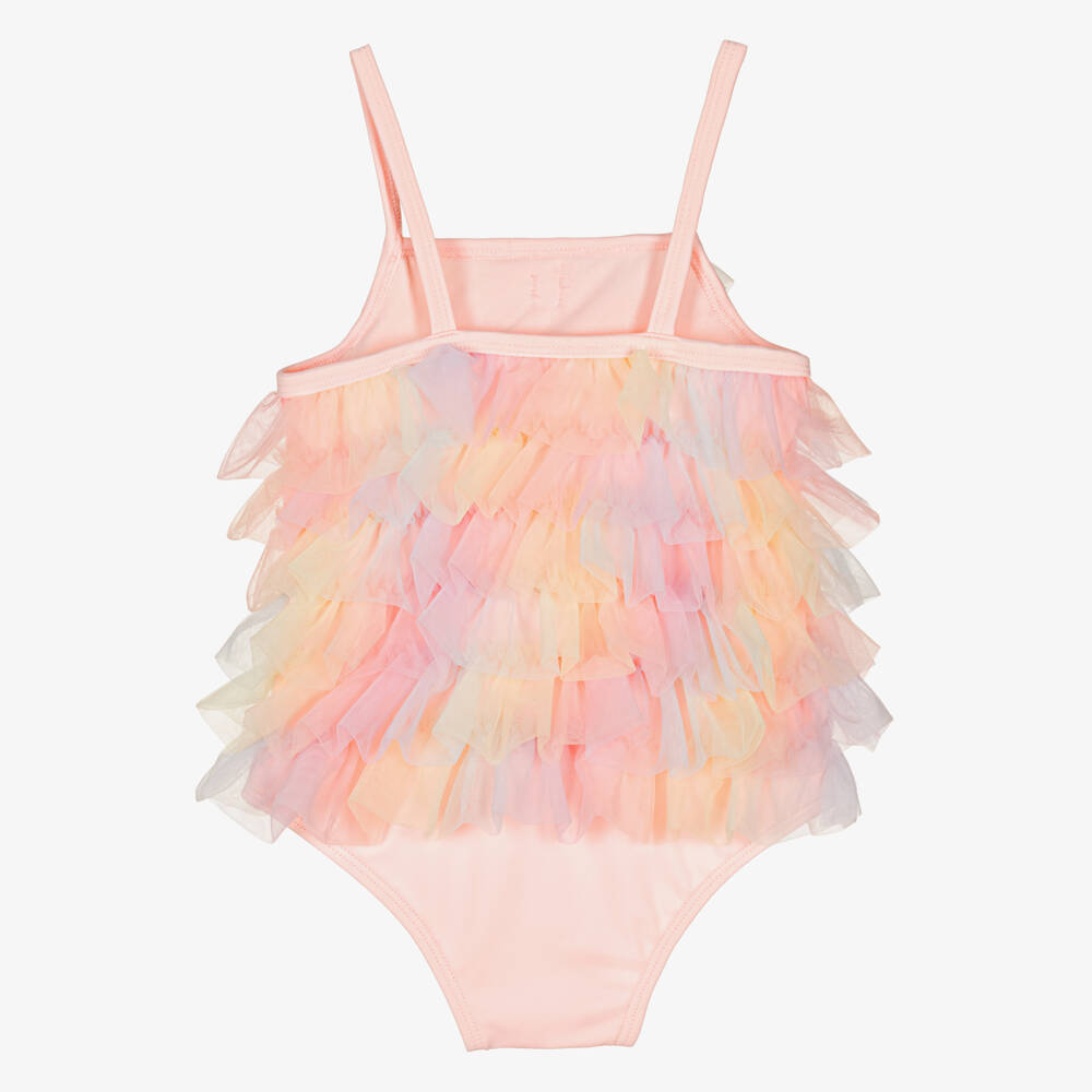 Angel's Face-Girls Soft Pink Ruffle Swimsuit | Childrensalon Outlet