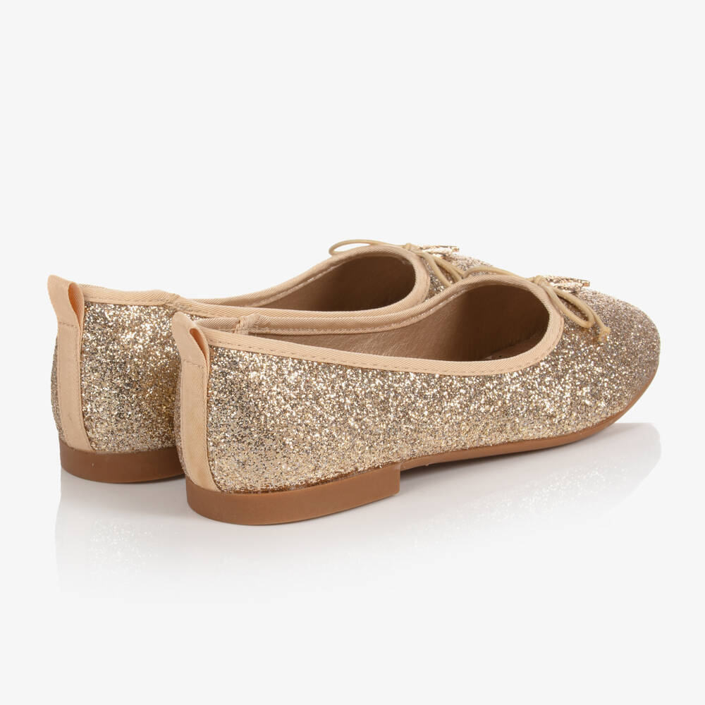 Angel's Face-Girls Sparkling Gold Ballet Flats | Childrensalon Outlet