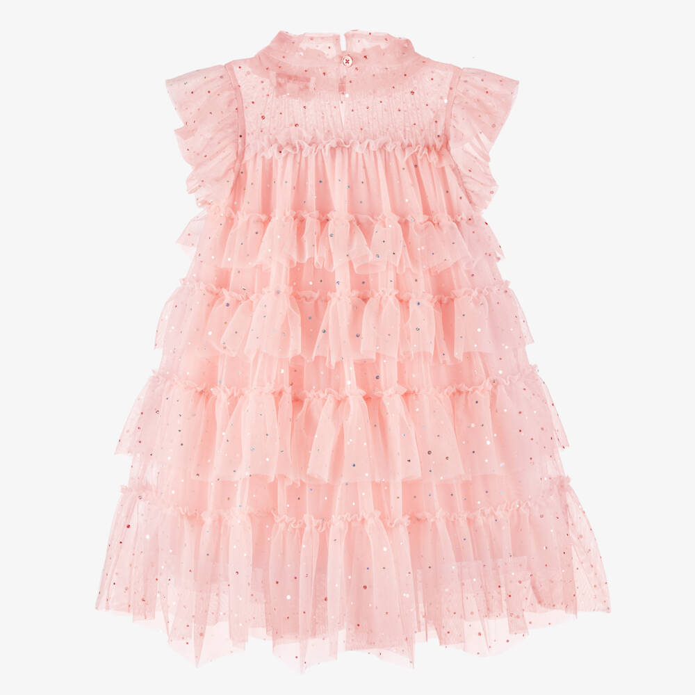 Angel's Face-Платье из сверкающего розового тюля для девочек | Childrensalon Outlet