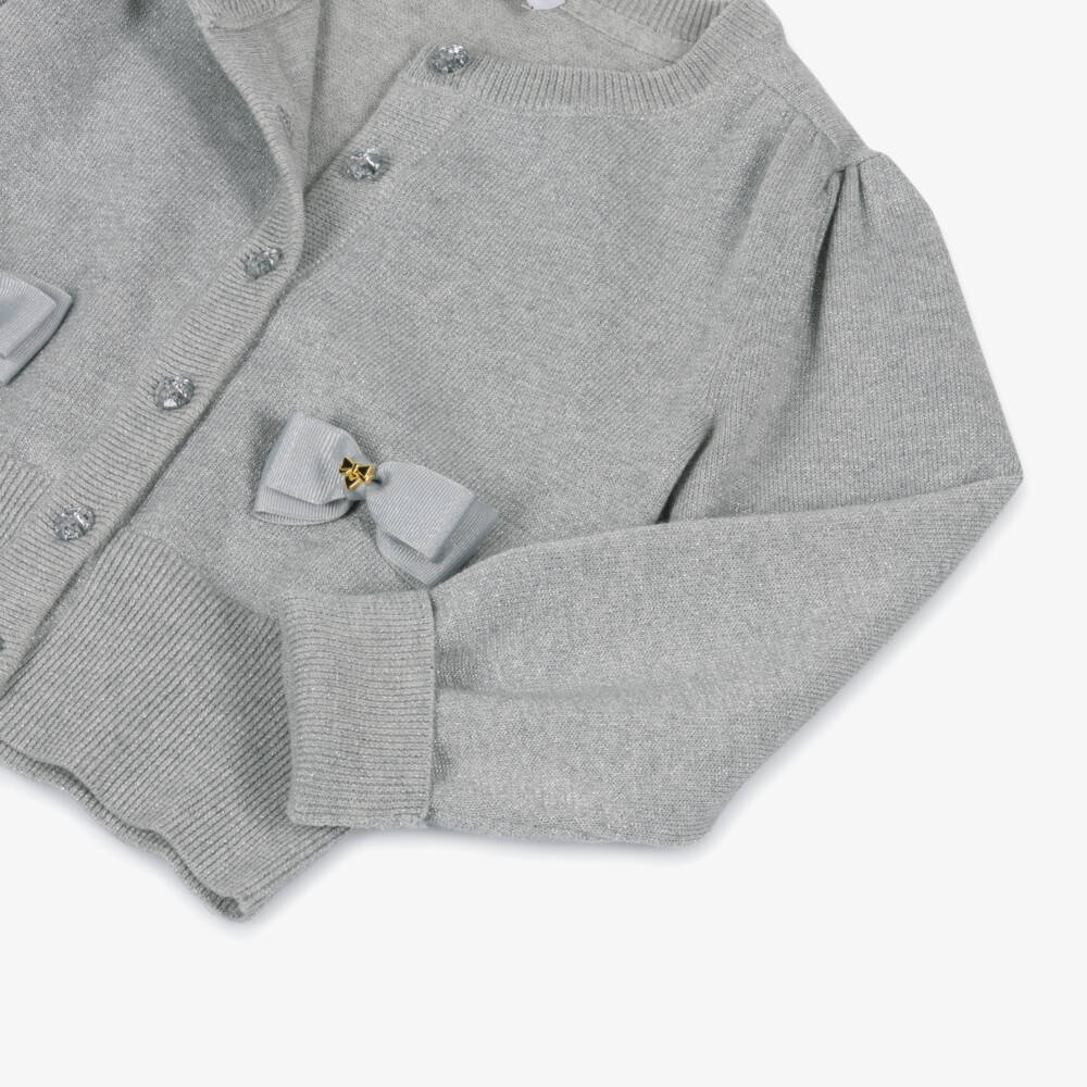 Angel's Face-كارديغان فضي لامع للبنات | Childrensalon Outlet