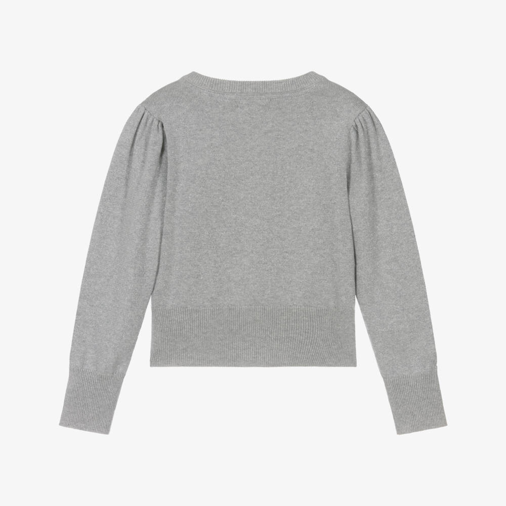 Angel's Face-كارديغان فضي لامع للبنات | Childrensalon Outlet