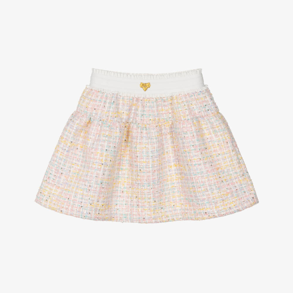 Angel's Face-Girls Sparkly Pastel Pink Tweed Skirt | Childrensalon Outlet