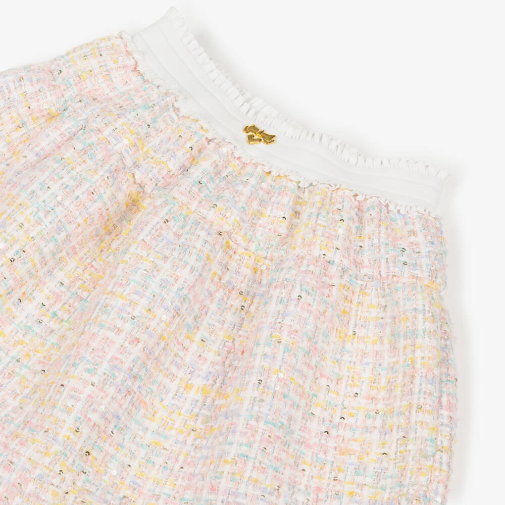Angel's Face-Girls Sparkly Pastel Pink Tweed Skirt | Childrensalon Outlet