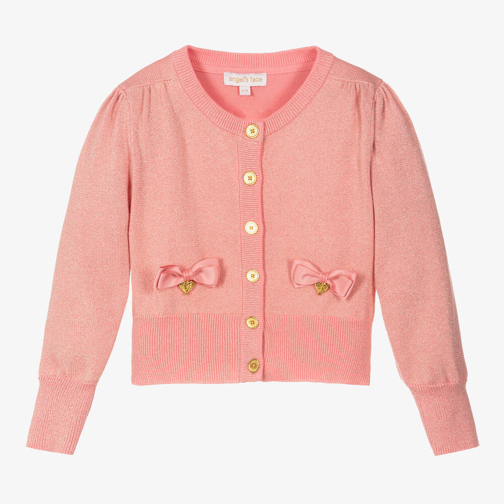 Girls bright pink cardigan cheap