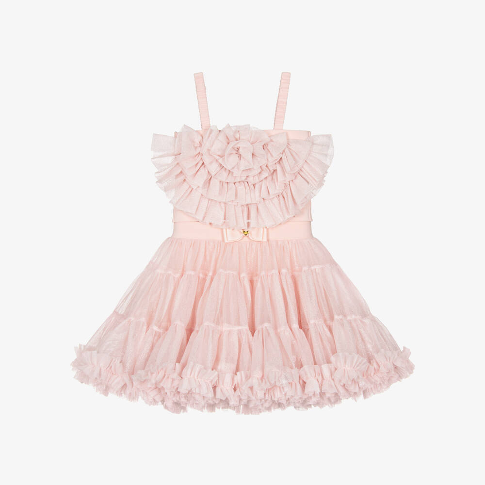 Angel's Face-Girls Sparkly Pink Tulle Skirt Set | Childrensalon Outlet