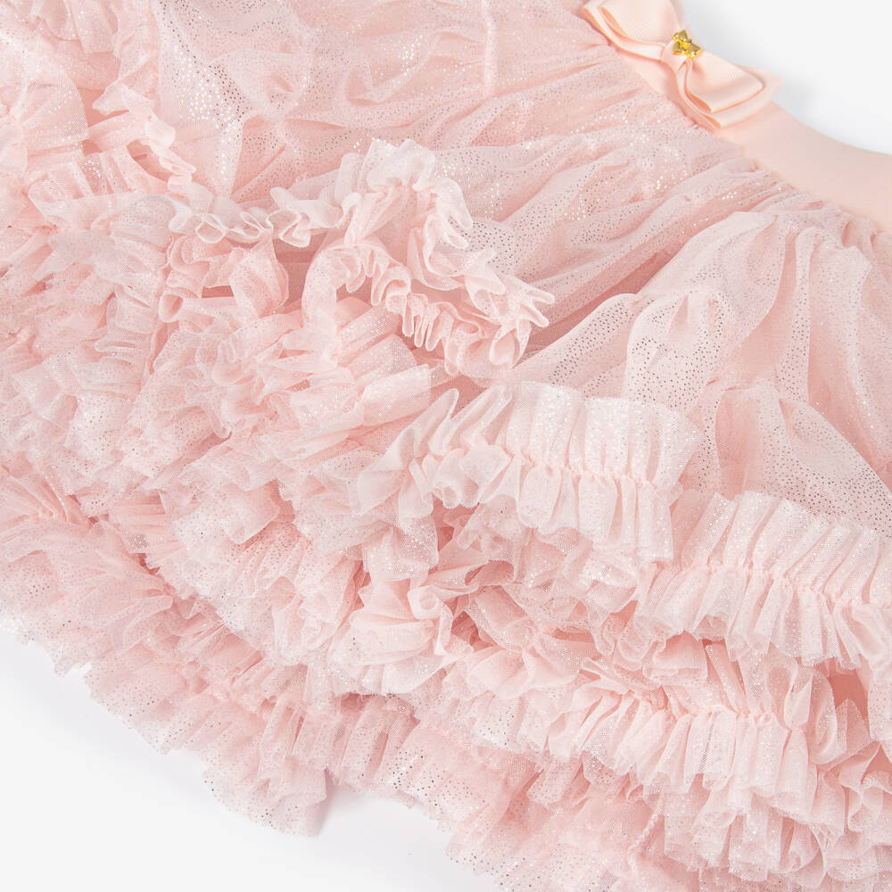 Angel's Face-Girls Sparkly Pink Tulle Skirt Set | Childrensalon Outlet