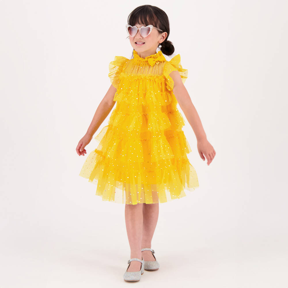 Angel's Face-Платье из тюля с пайетками для девочек | Childrensalon Outlet