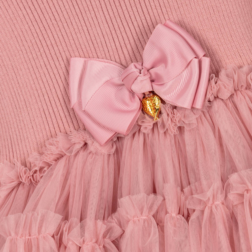Angel's Face-Girls Tea Rose Knit Tulle Dress | Childrensalon Outlet