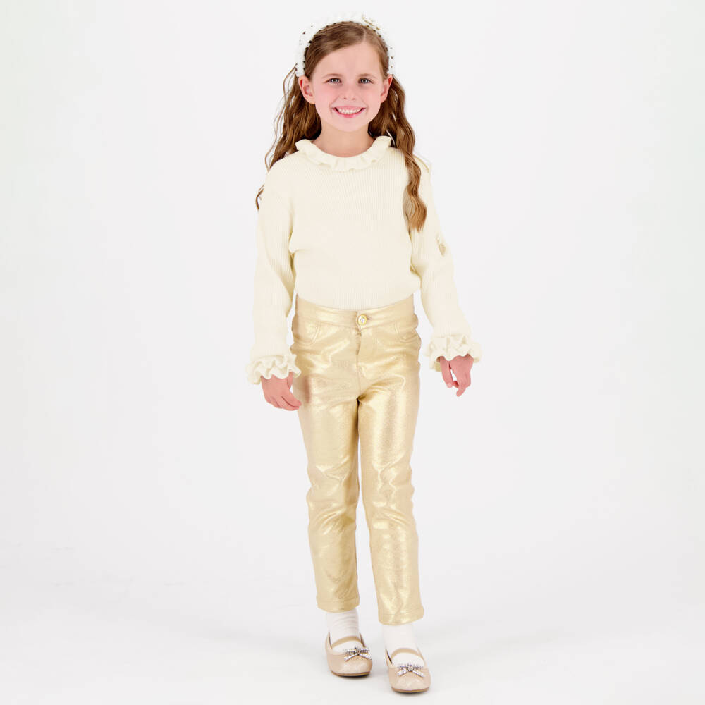 Angel's Face-Girls Vanilla Knit Rollneck Jumper | Childrensalon Outlet
