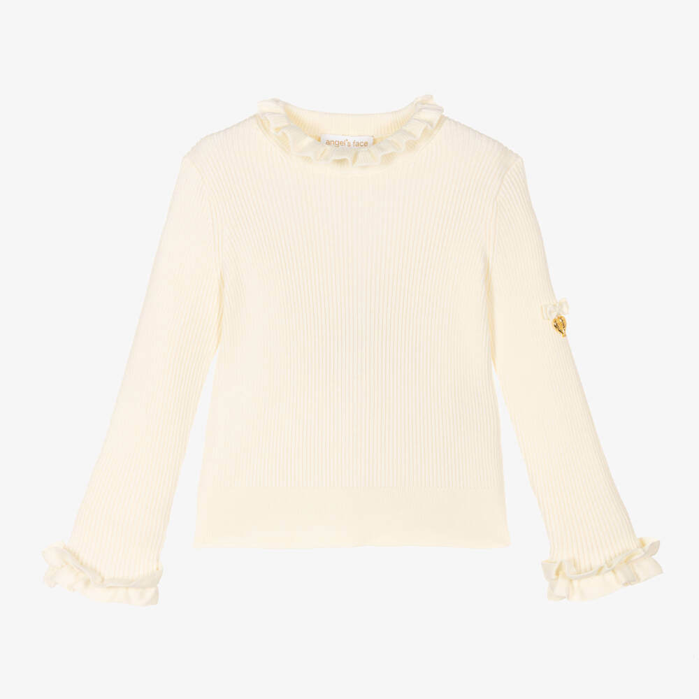 Angel's Face-Girls Vanilla Knit Rollneck Jumper | Childrensalon Outlet