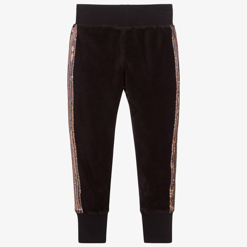 انجلز فيس-جوغرز مخمل و ترتر لون أسود للبنات | Childrensalon Outlet