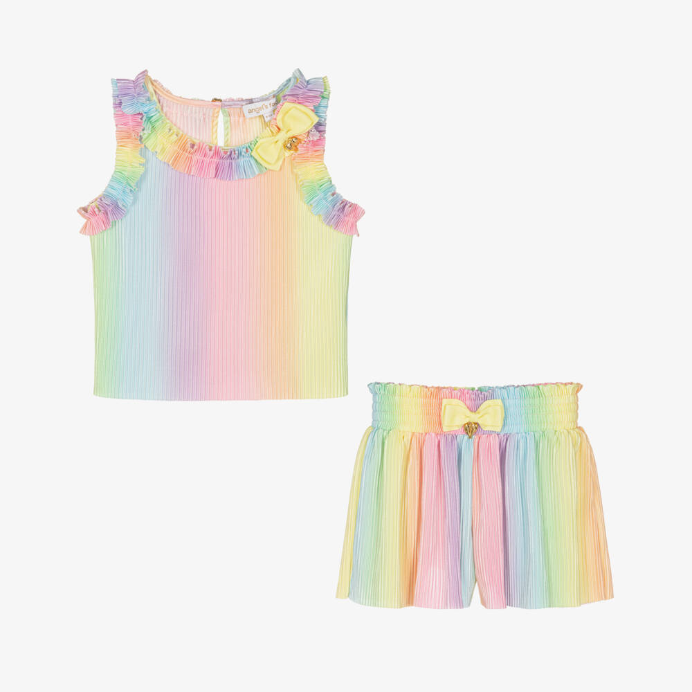 Angel's Face-Girls Vibrant Plissé Ensemble | Childrensalon Outlet