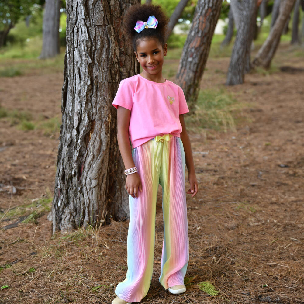 Angel's Face-Girls Vibrant Plissé Wide-Leg Pants | Childrensalon Outlet