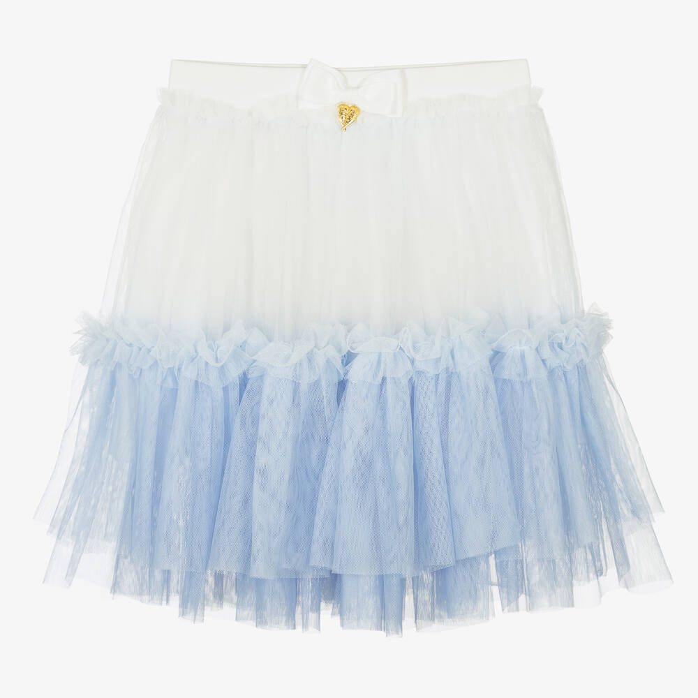 Angel's Face - Girls White & Blue Ombré Tutu Skirt | Childrensalon