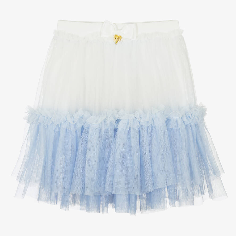 Angel's Face - Tutu blanc et dégradé de bleu fille | Childrensalon