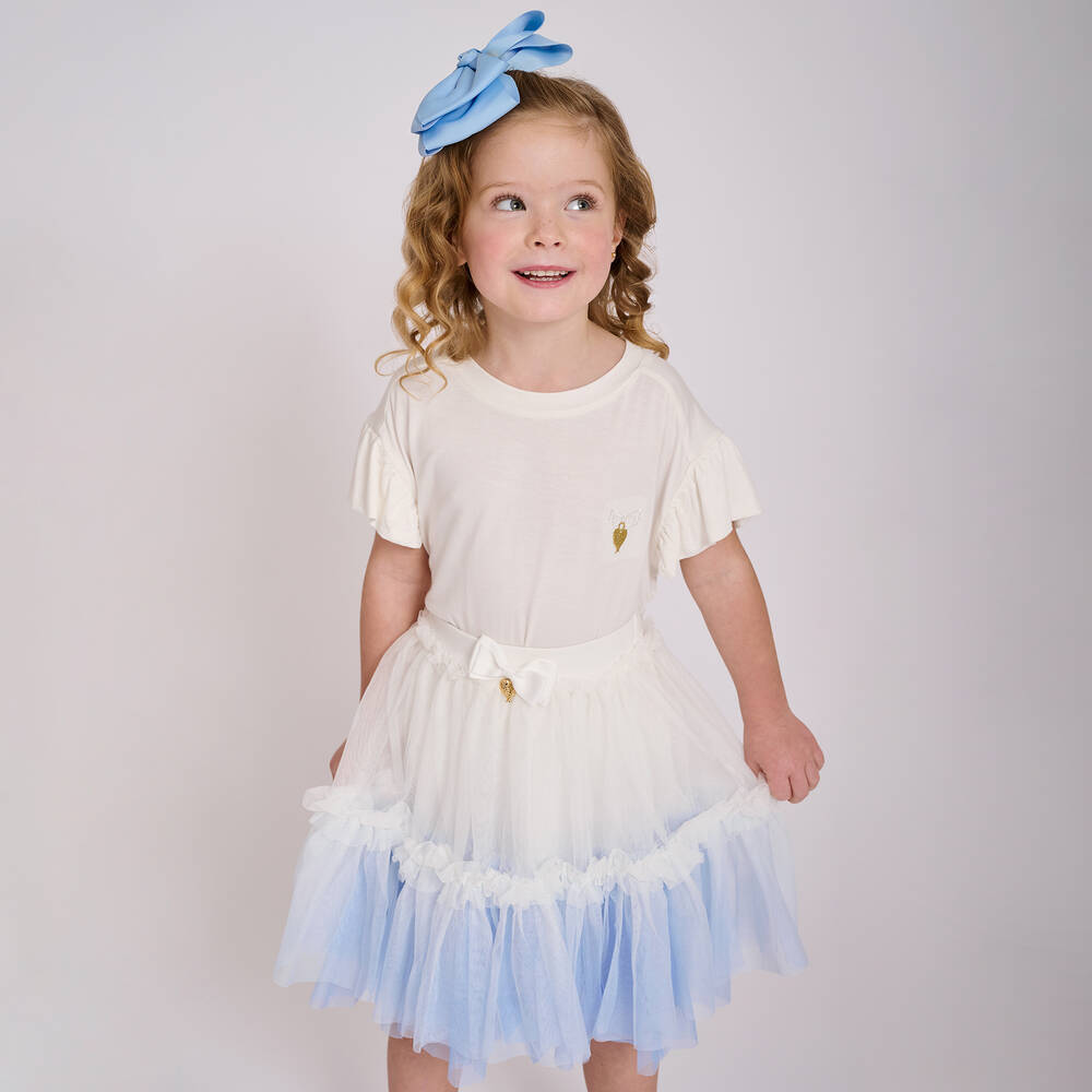 Angel's Face-Girls White & Blue Ombré Tutu Skirt | Childrensalon Outlet
