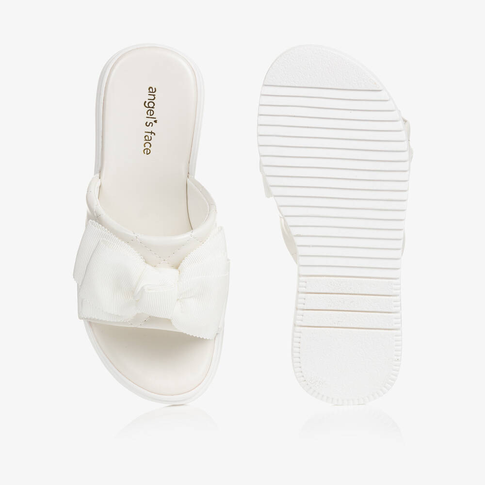 Girls white sliders clearance