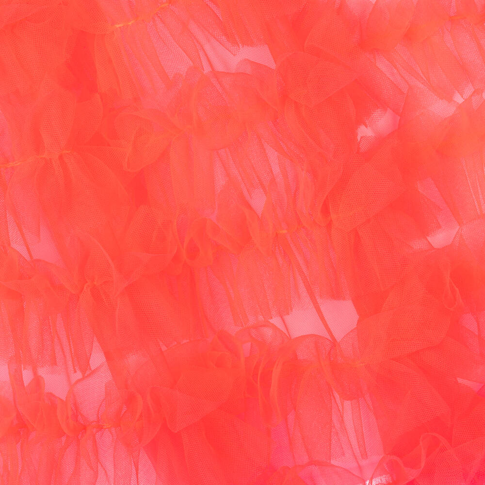 Angel's Face-فستان تول لون أبيض وبرتقالي نيون للمراهقات | Childrensalon Outlet