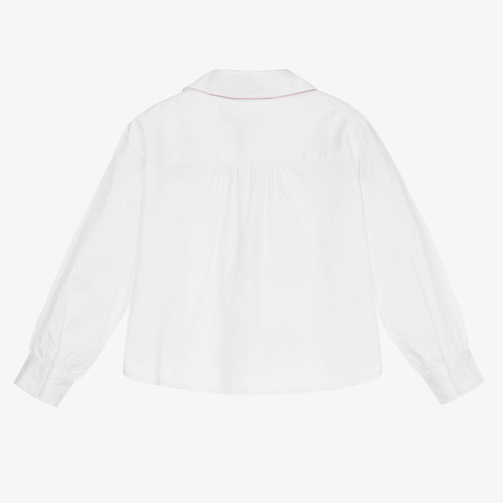 Angel's Face-Girls White & Pink Bows Blouse | Childrensalon Outlet