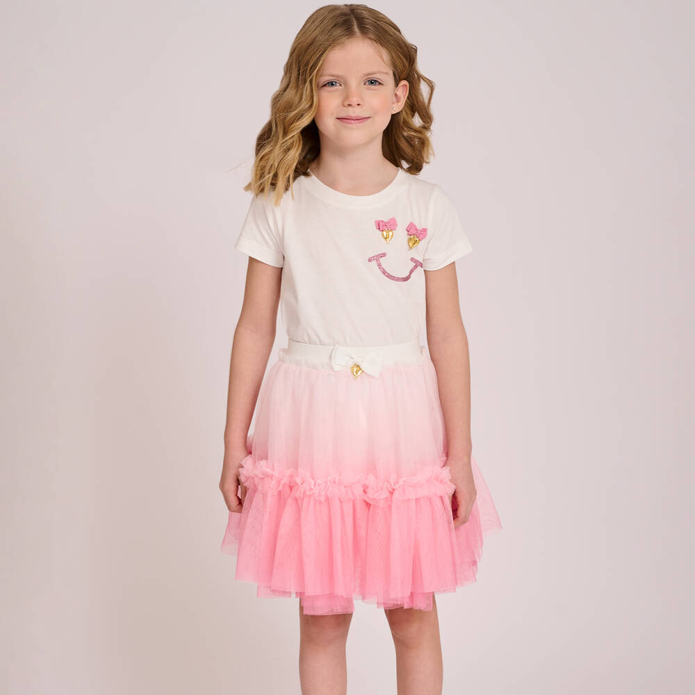 Angel's Face-Girls White & Pink Ombré Tutu Skirt | Childrensalon Outlet