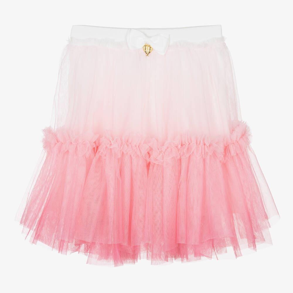 Angel's Face - Girls White & Pink Ombré Tutu Skirt | Childrensalon