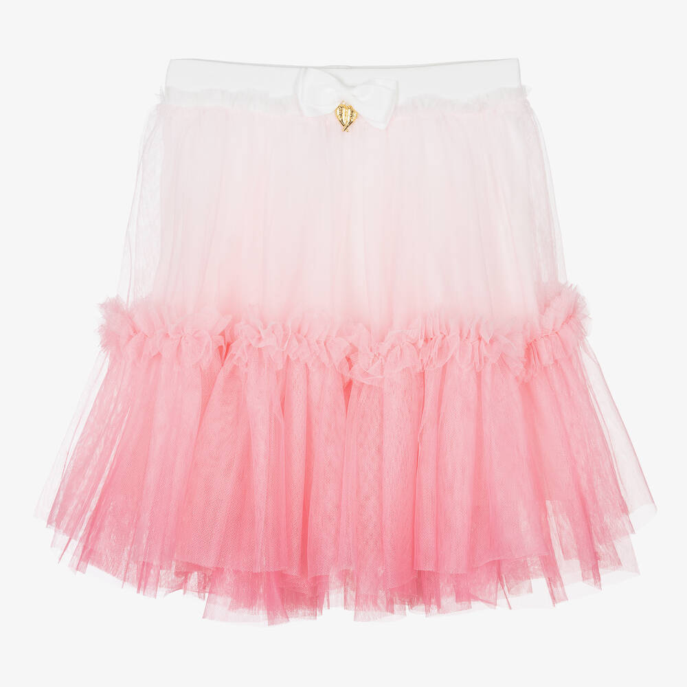 Angel's Face - Tutu blanc et dégradé de rose fille | Childrensalon